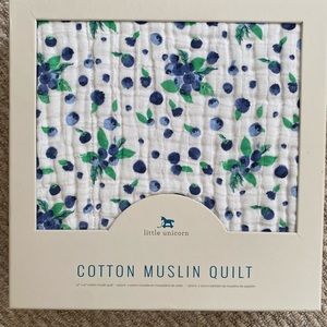 Little unicorn cotton muslin quilt NWT